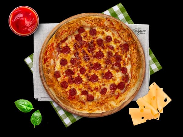 Merguez, Pizzas Platane Pizza